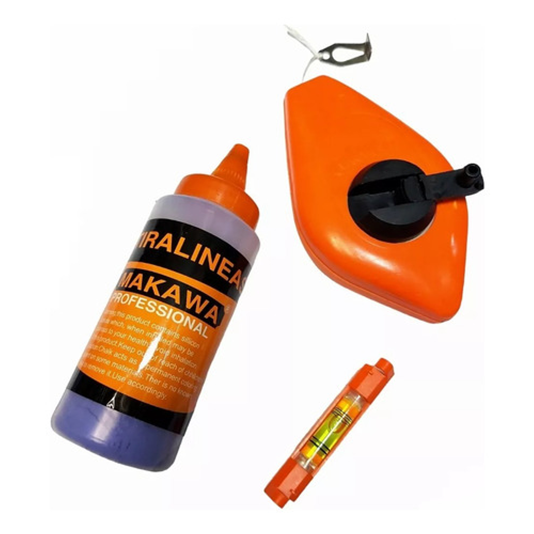 Tizador 2pcs 15mts Con Nivel Makawa  1