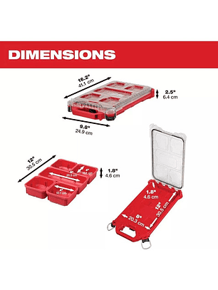 Organizador Modular Packout Perfil Bajo Milwaukee 48-22-8436