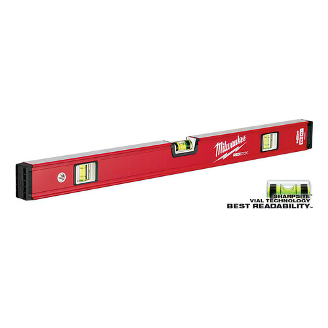 Milwaukee Nivel Burbuja Redstick 24 Pulgadas 3 Aguas Mlcm24  2