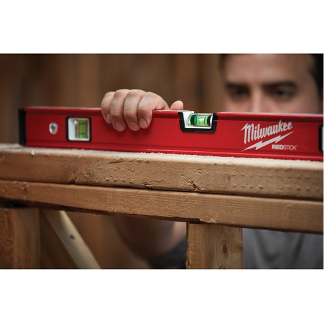 Milwaukee Nivel Burbuja Redstick 24 Pulgadas 3 Aguas Mlcm24  4