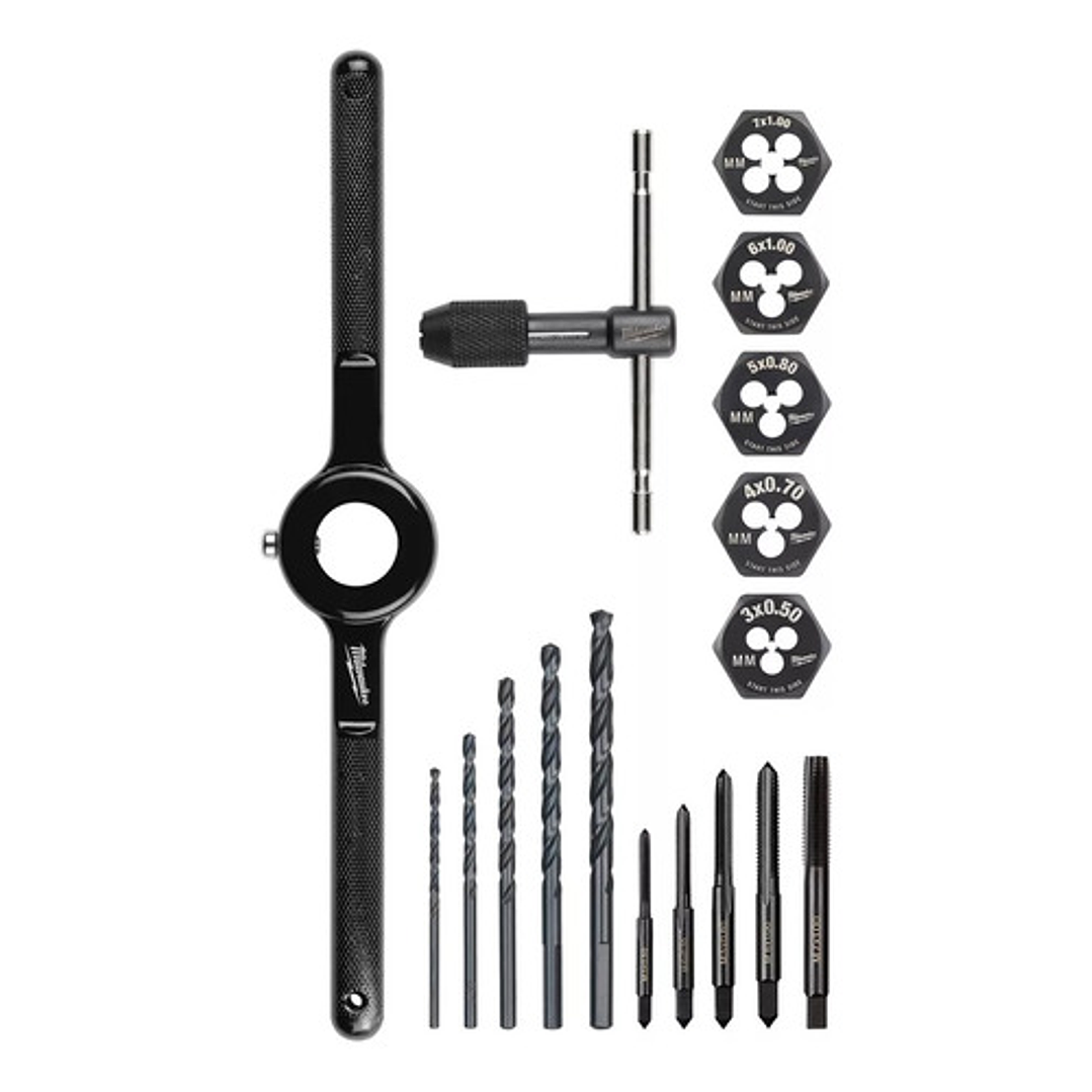 Milwaukee Set 17 Pieza Machos Y Terrajas Métricas 49-22-5601 1