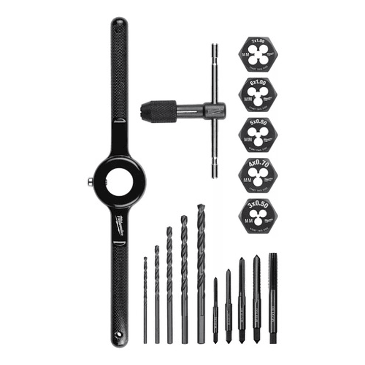 Milwaukee Set 17 Pieza Machos Y Terrajas Métricas 49-22-5601 1