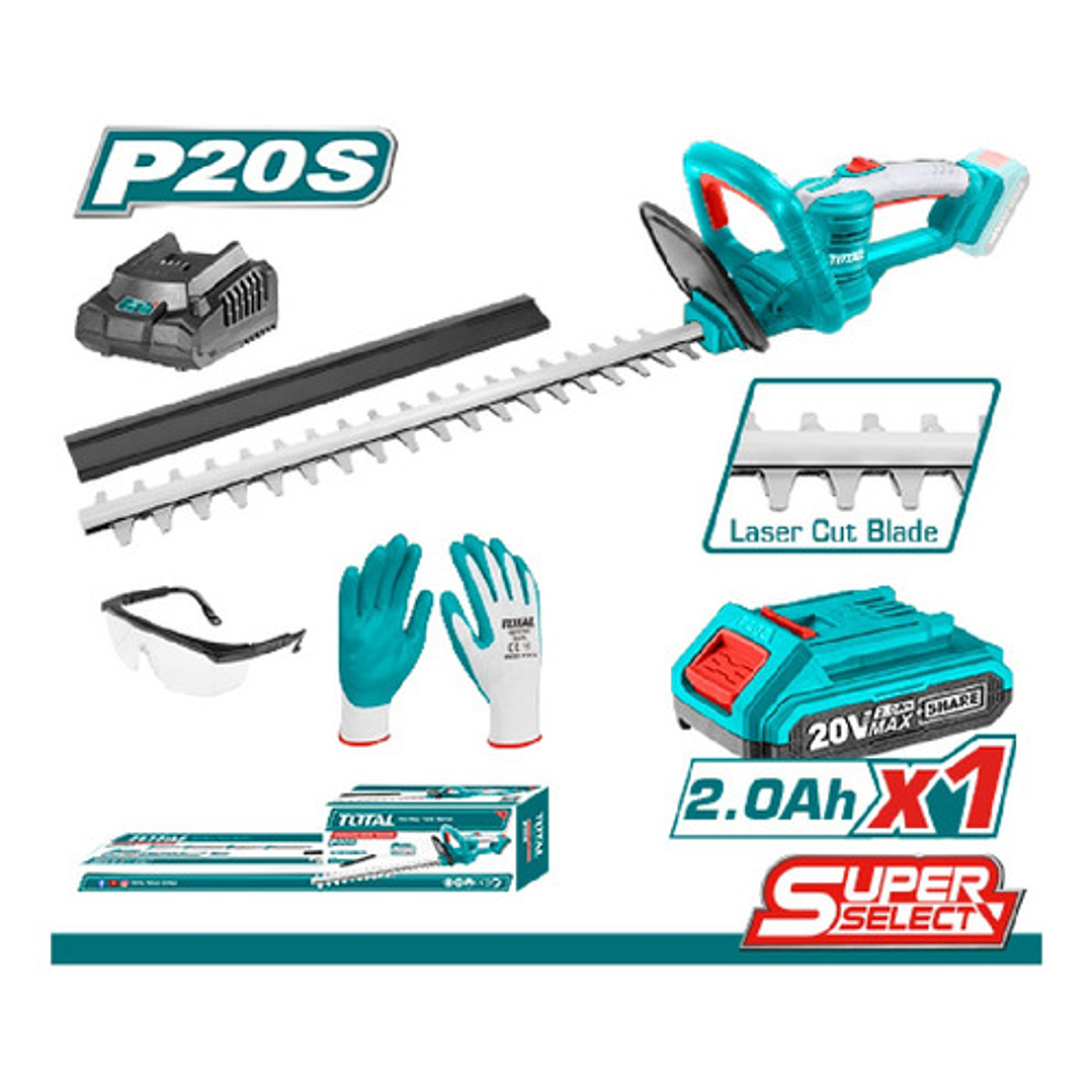 Cortasetos Inalámbrico 20v + Batería 2ah + Cargador Total 2