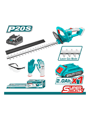 Cortasetos Inalámbrico 20v + Batería 2ah + Cargador Total