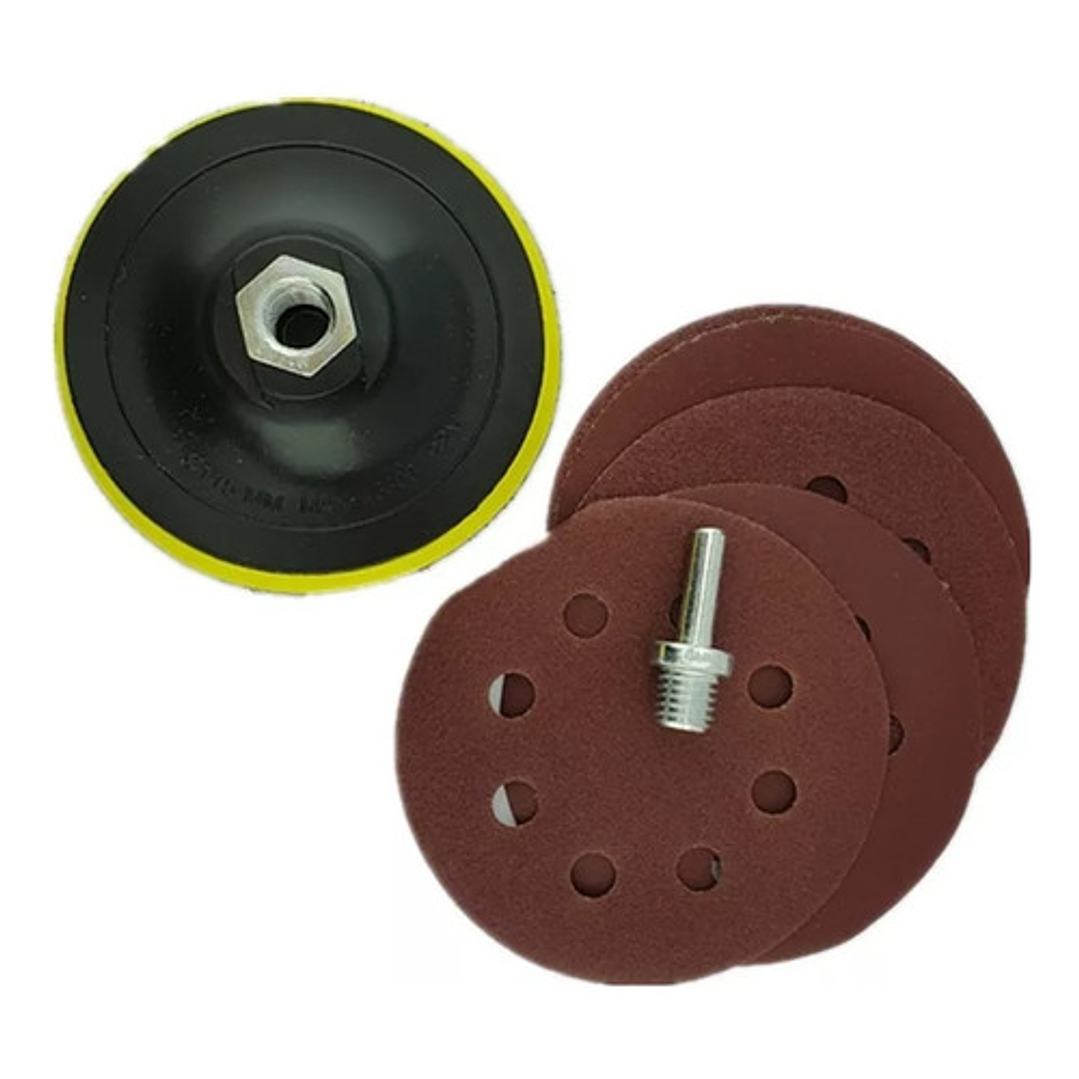 Kit Accesorios Para Pulir 115mm 4 1/2 Con Adaptador Makawa 1