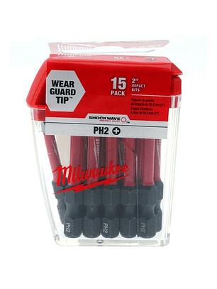 Set De Puntas De Impacto Milwaukee Ph2x2'' 15 Pzs 48-32-5004
