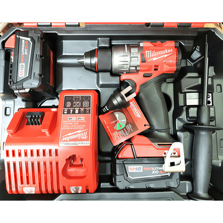 Taladro Percut Atornill M18 Fuel Maletin Milwaukee 2904-259 Color Rojo 8