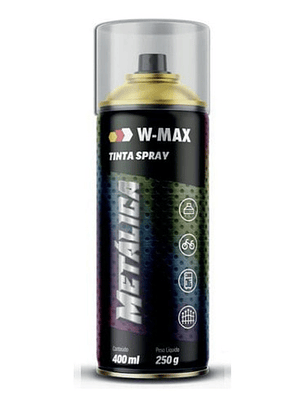 Pintura Spray Metálica Aluminio 400ml - W-max