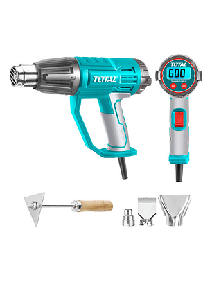 Pistola De Calor Con Pantalla Digital Regulable Total Color Turquesa