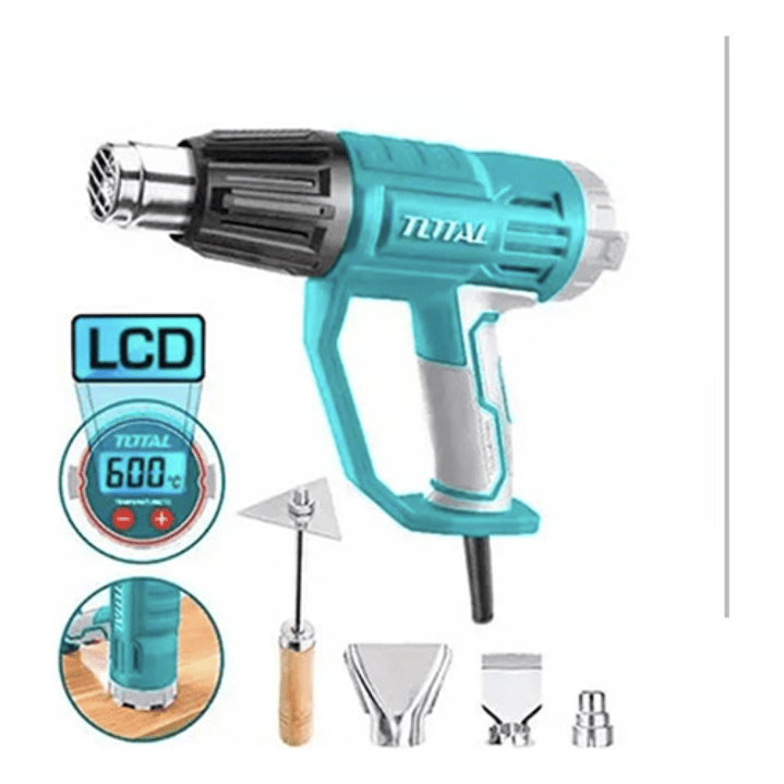 Pistola De Calor Con Pantalla Digital Regulable Total Color Turquesa 3