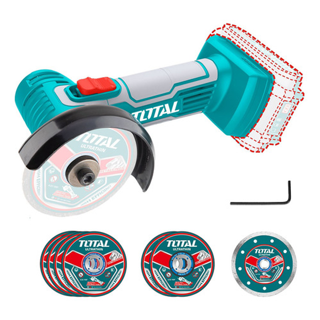 Mini Cortador Esmeril Industrial 20v 3 + 7 Discos Total  1