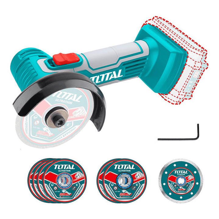 Mini Cortador Esmeril Industrial 20v 3 + 7 Discos Total  1
