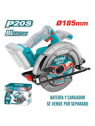 Sierra Circular 20v Brushless 185mm + Disco Total Color Turquesa Frecuencia 50 60hz