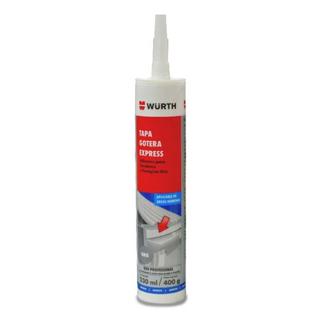 Tapa Gotera Express Gris Interior Y Exterior Wurth 230ml 2