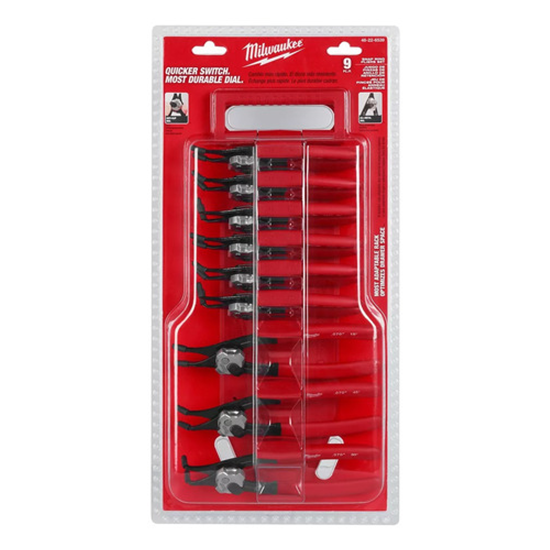 Milwaukee Set De 9 Alicates Anillo De Retención Convertibles 2