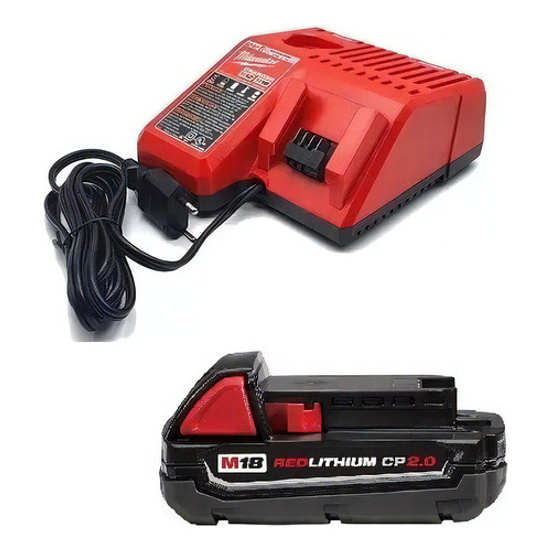 Taladro Percutor 18v Brushless Milwaukee 1 Bat + Bolso Color Rojo 5