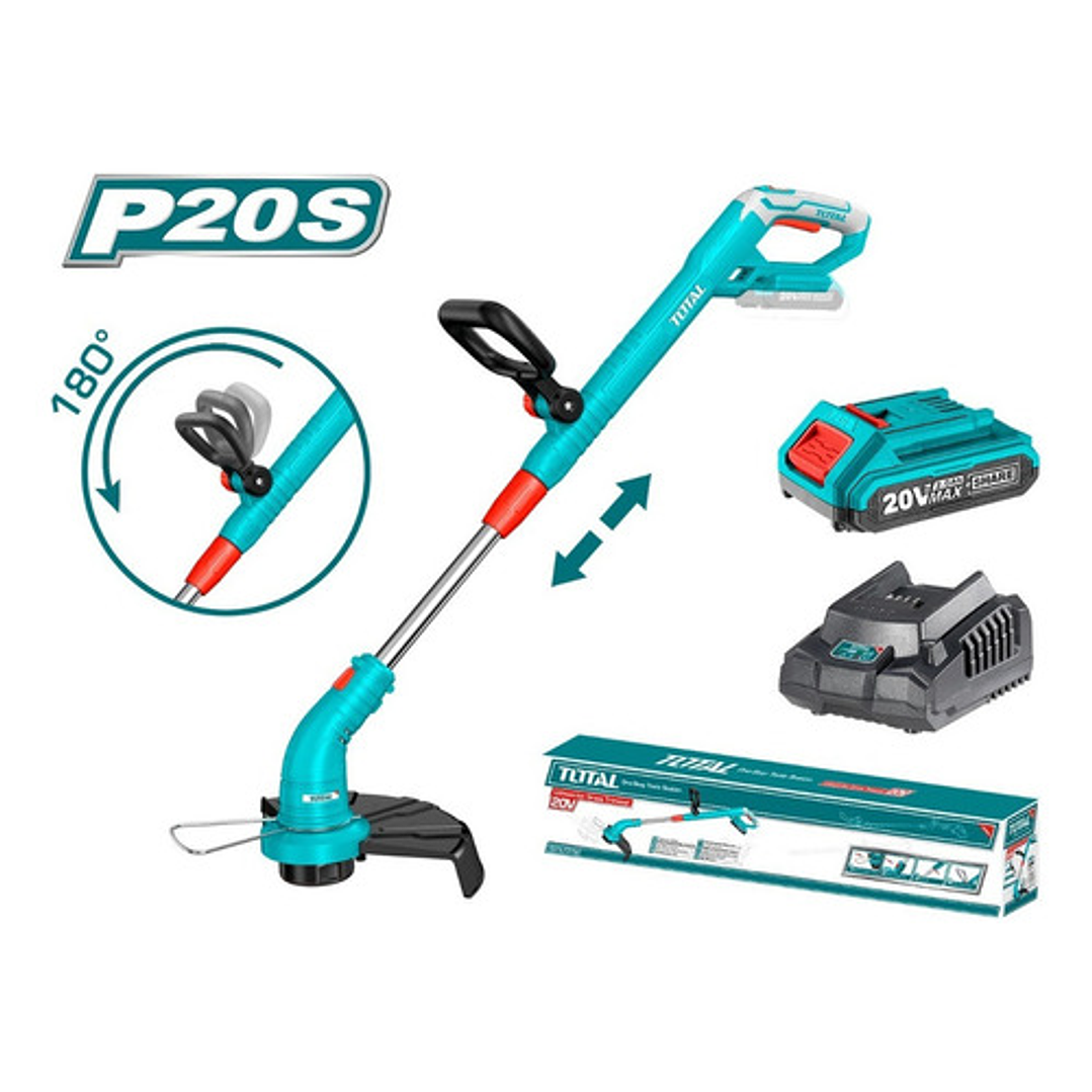 Orilladora Inalámbrica 20v + Batería + Cargador Total Tgtli20301 Color Turquesa 4