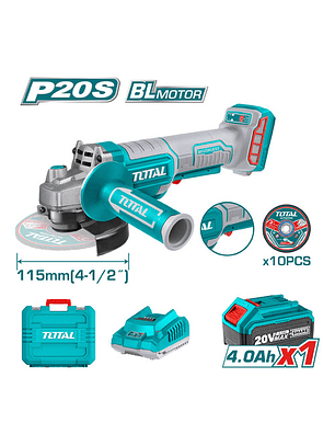 Esmeril Blmotor Industrial + Bat 4a + Carg + 10 Discos Total Color Pantone 322c Frecuencia 50 60hz