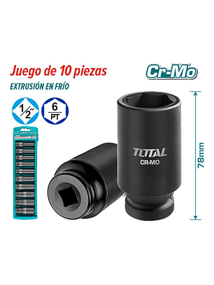 Set Dados Impacto Industriales Cr-mb 1/2 10pzas Total