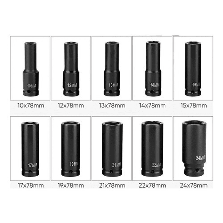 Set Dados Impacto Industriales Cr-mb 1/2 10pzas Total 7