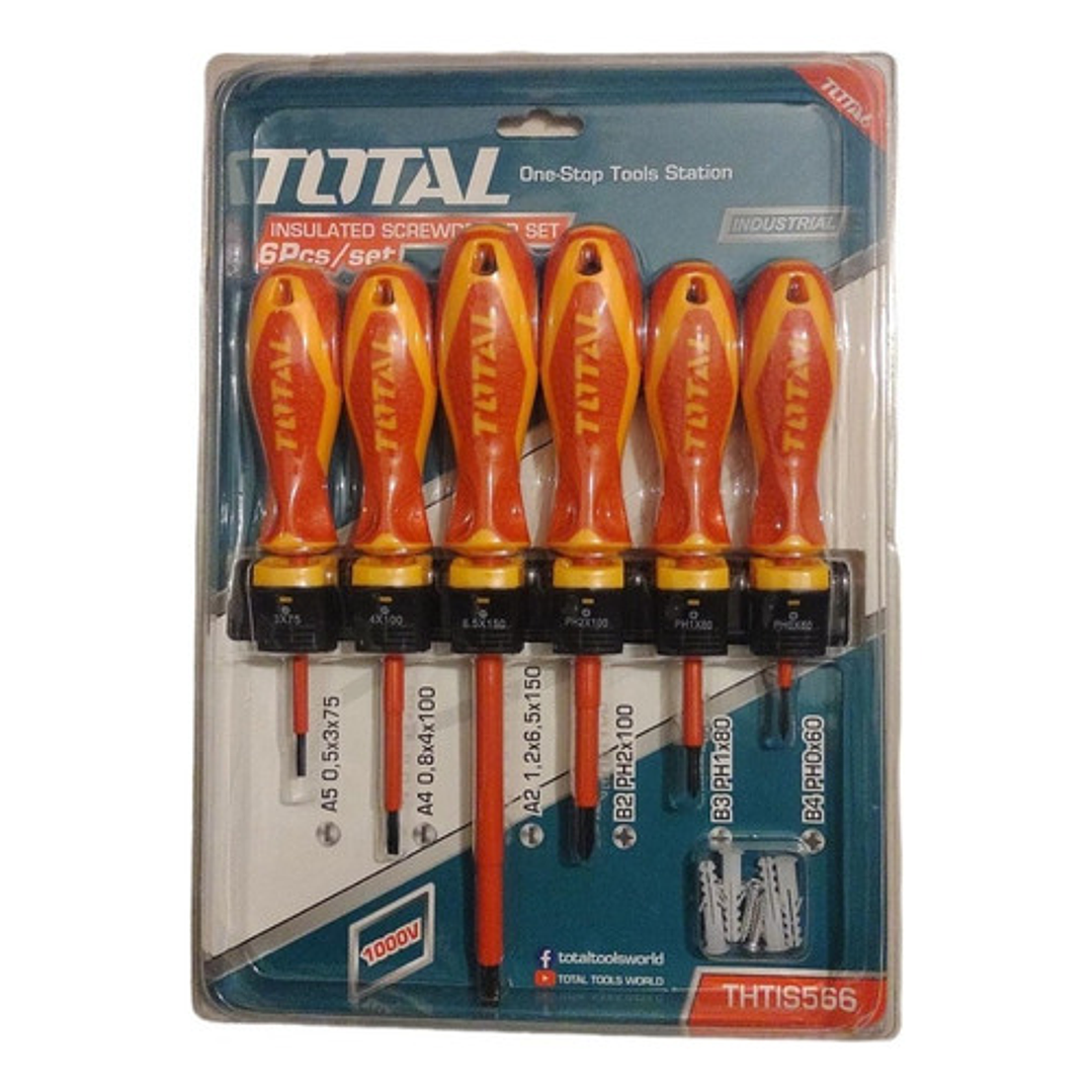 Set De Destornilladores Aislados 6pzas 1000v Thtis566 Total 1
