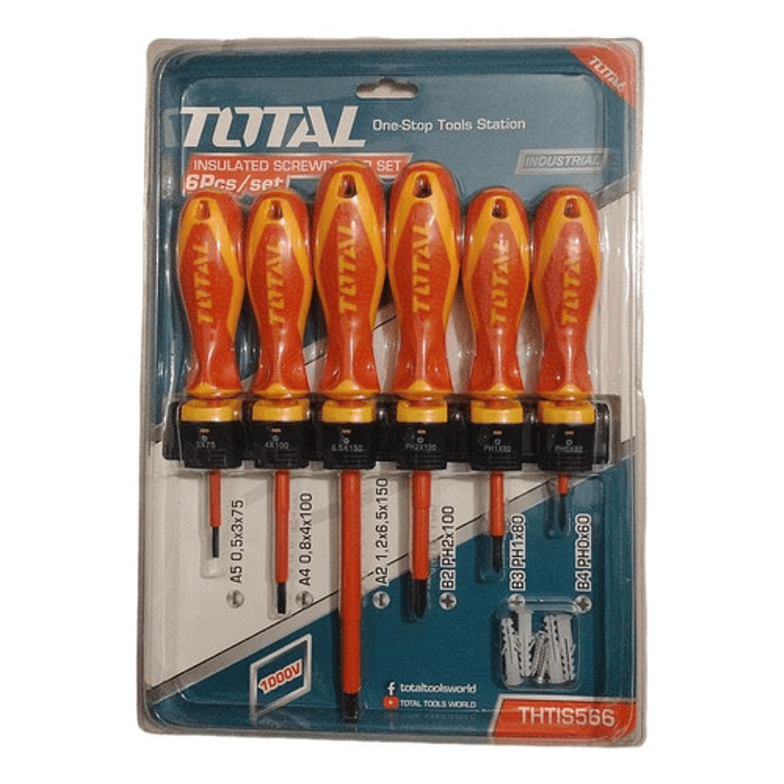 Set De Destornilladores Aislados 6pzas 1000v Thtis566 Total 1