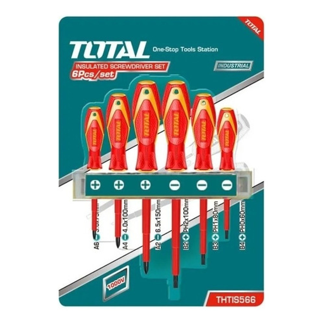 Set De Destornilladores Aislados 6pzas 1000v Thtis566 Total 5