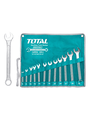 Juego Llave Punta Corona 12pcs Total Tools Tht1022122