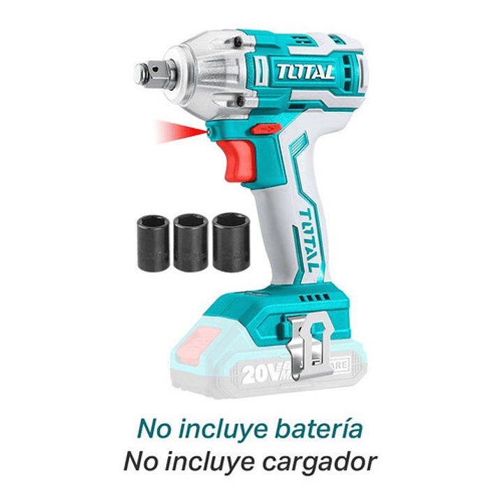 Llave De Impacto Inalámbrica 1/2  13mm 20v Brushless Total Tiwli20010 1