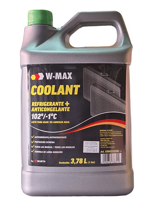 Refigerante Anticongelante W-max 3.8lt By Wurth