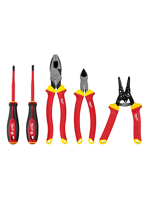 Kit Herramientas Aisladas 5 Pzas 1000v 48-22-2215 Milwauke