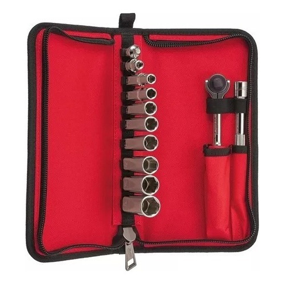 Juego De Dados Metricos 12 Pzs Mm 3/8 Milwaukee 48-22-9001 2