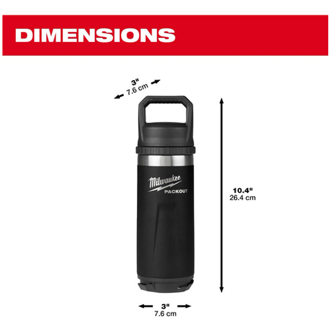 Botella Térmica Packout De 18oz Milwaukee 48-22-8382b 3