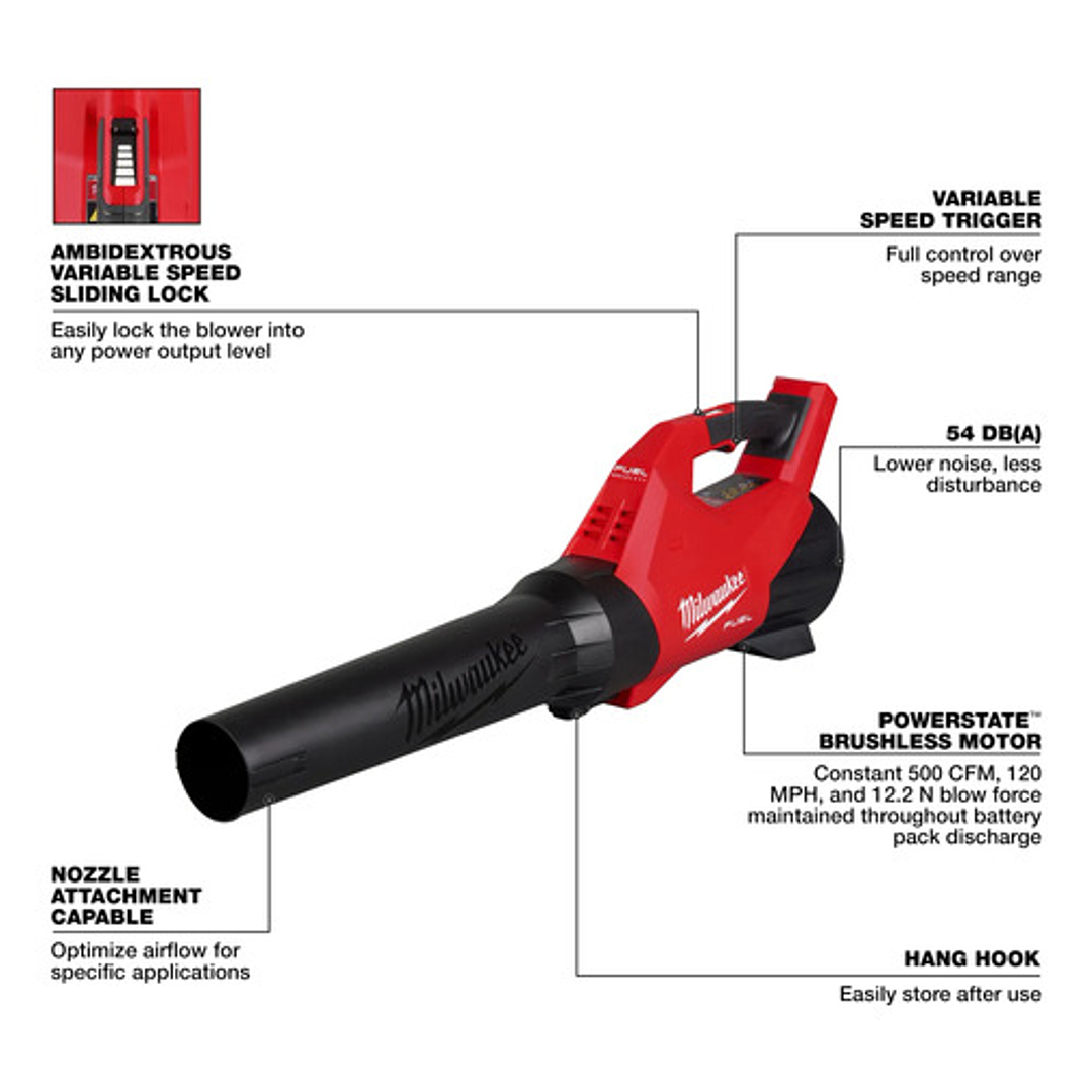 Soplador Inalambrico M18 Fuel Milwaukee 3017-20 3