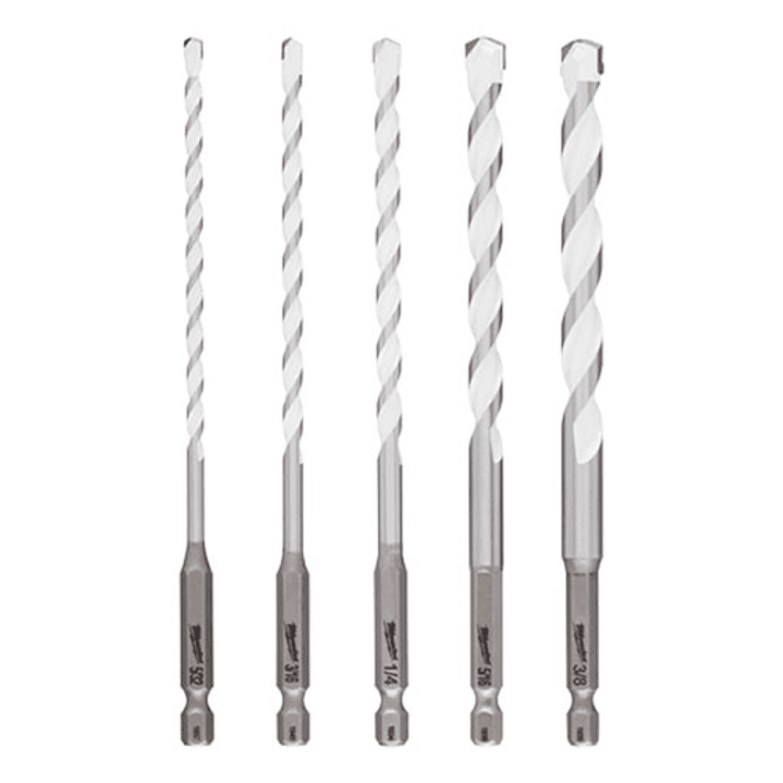 Set Brocas Carburo Shockwave(5 Unidades)milwaukee 48-20-8898 1