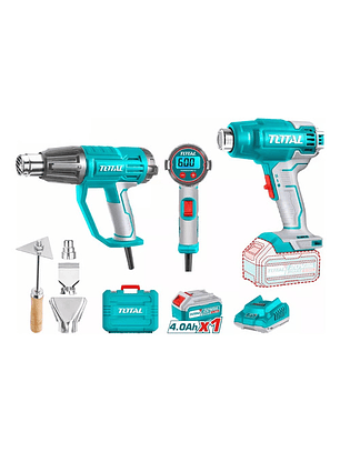 Pistola De Calor 2000w Digital + Pistola Calor 20v Total