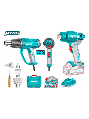 Pistola De Calor 2000w Digital + Pistola Calor 20v Total