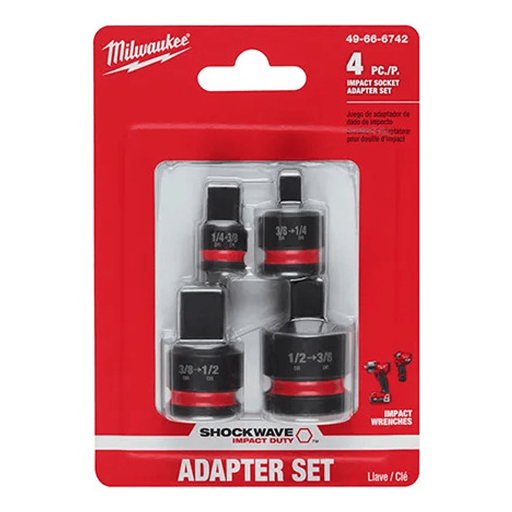 Set 4pc Adaptadores De Dado De Impacto 49-66-6742 2
