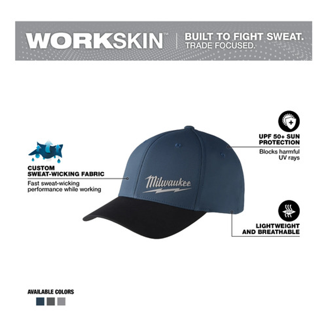 Gorro Azul Ajustado  Workskin Milwaukee 507bl-sm 3