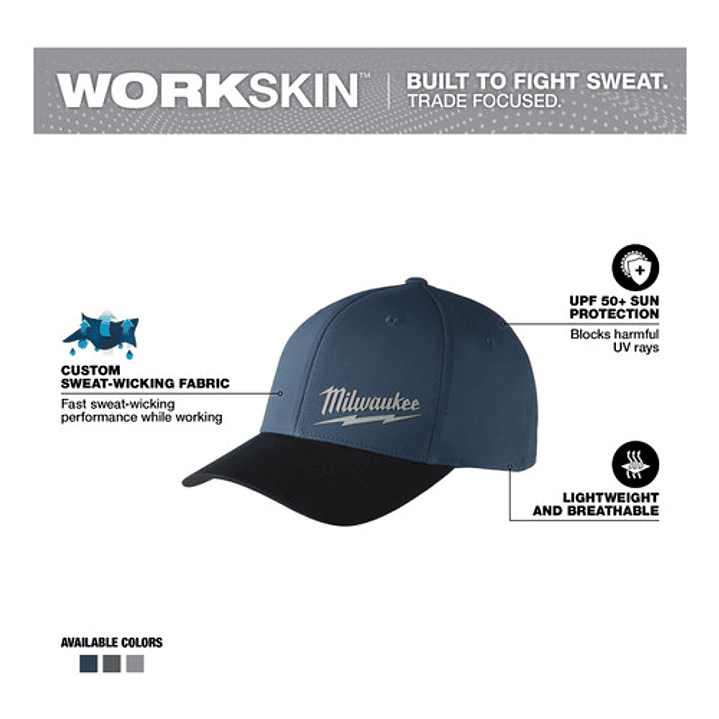 Gorro Azul Ajustado  Workskin Milwaukee 507bl-sm 3