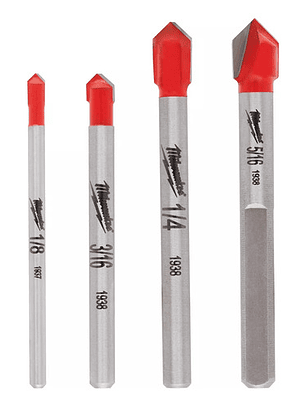 Milwaukee Brocas Para Vidrio Y Cerámica 4 Piezas 48-20-8988