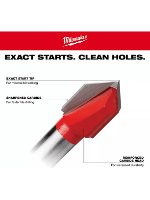 Milwaukee Brocas Para Vidrio Y Cerámica 4 Piezas 48-20-8988