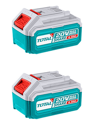 Pack 2 Baterías De Litio-ion 20v 4 Amperes Industrial Total