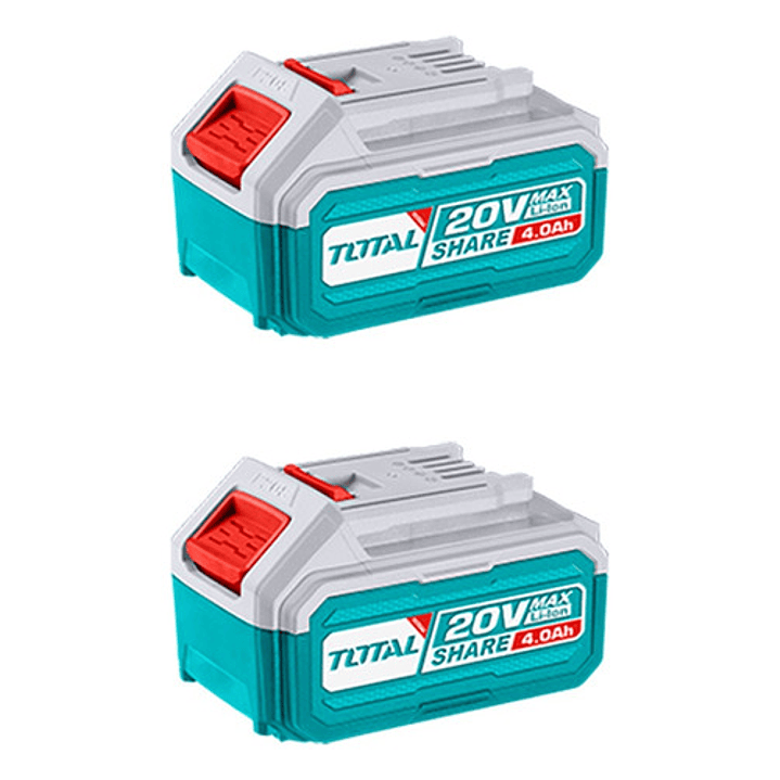 Pack 2 Baterías De Litio-ion 20v 4 Amperes Industrial Total 1