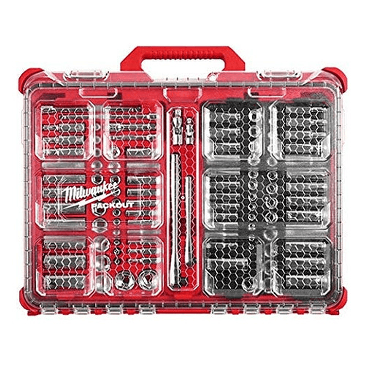 Juego De Dados 1/4 Y 3/8 106pzs Packout Milwaukee 48-22-9486 2