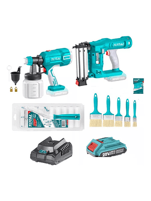 Combo Pistola De Pintar Y Clavadora Total Tools Tosli23054