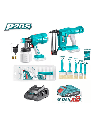 Combo Pistola De Pintar Y Clavadora Total Tools Tosli23054