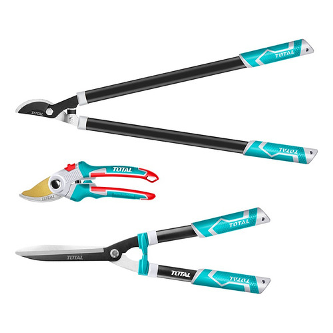 Set Tijeras De Podar Para Jardín Industrial 3 Piezas Total Color Turquesa 1