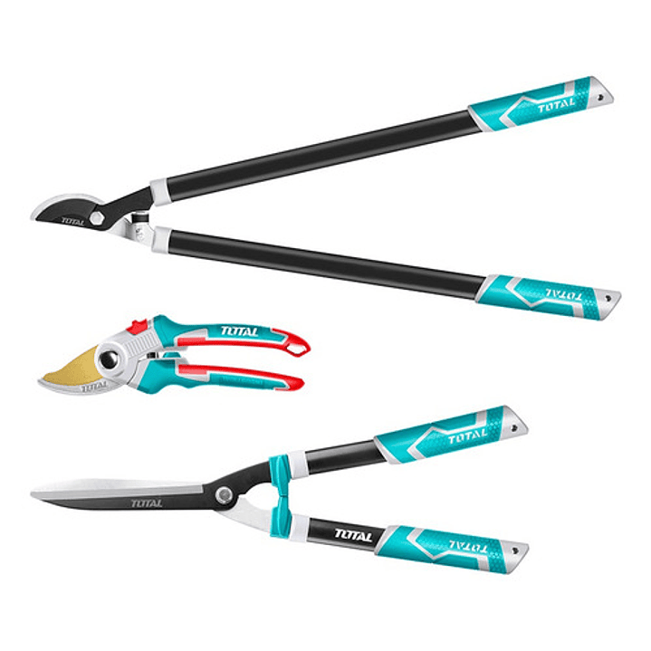 Set Tijeras De Podar Para Jardín Industrial 3 Piezas Total Color Turquesa 1