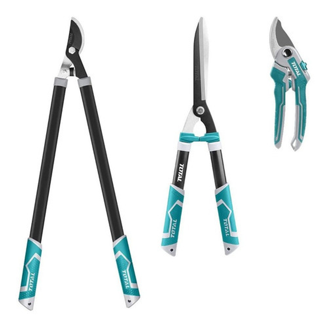 Set Tijeras De Podar Para Jardín Industrial 3 Piezas Total Color Turquesa 3
